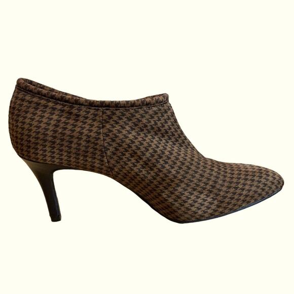 IMPO plaid brown and black booties zip zip. 3.5” heels size  10 - Picture 4 of 13